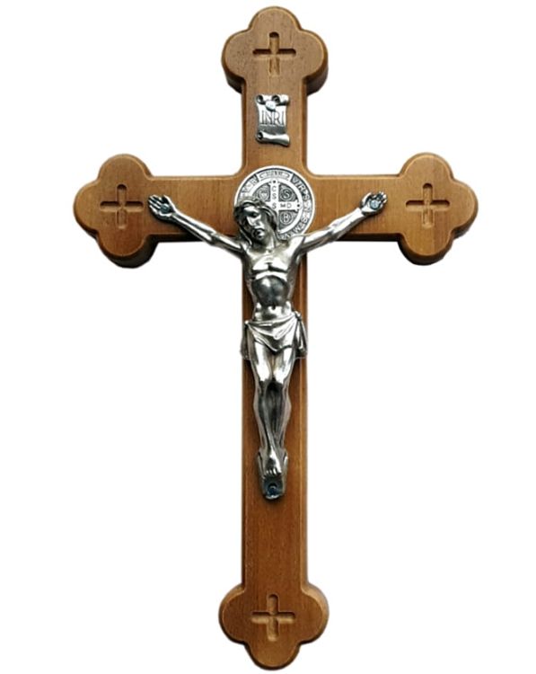 Krzyże św. Benedykta sklep: KRZYŻ SYJONU Z MEDALIKIEM ŚW. BENEDYKTA 25CM dewocjonalia