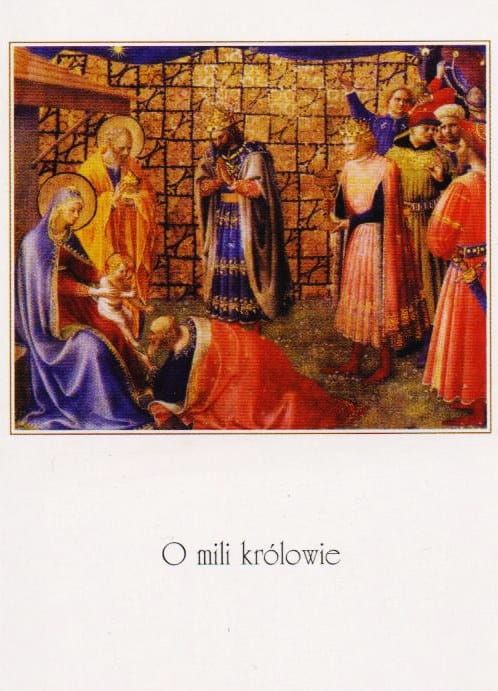 Kolędowe obrazki wizyta duszpasterska "O mili królowie" (100 szt) pomoce duszpasterskie i katechetyczne sklep księgarnia e-religijne.pl