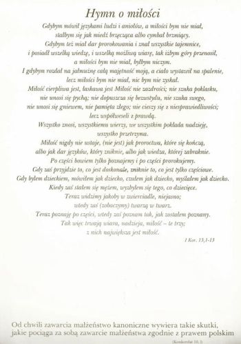 Teczka na dokument konkordatowy - Pamiątkę Sakramentu Małżeństwa e-religijne.pl 