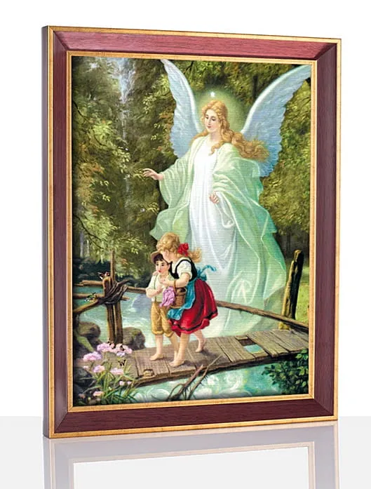 Obraz Anioła Stróża w ramie 20 x 30 W007 obrazy z Aniołem Stróżem