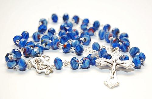 Różaniec kryształki niebieskie mat e-religijne.pl