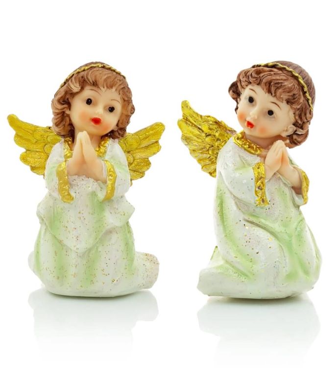 Sklep chrześcijański dewocjonalia - Aniołki modlące się - zestaw 2 sztuk figurek 9 cm