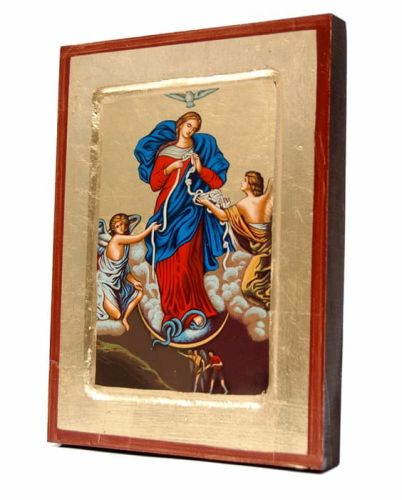 Ikona bizantyjska Matka Boża Rozwiązująca Węzły 24 x 30 sklep z ikonami e-religijne.pl