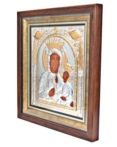 Ikona Matka Boża Częstochowska posrebrzana EP516 sklep chrześcijański