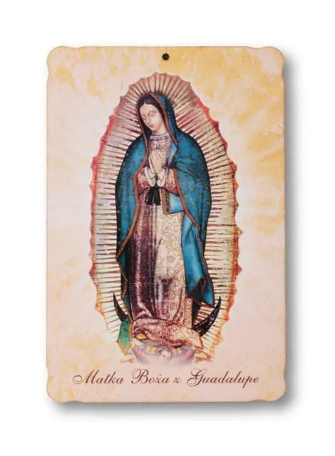 SKLEP - OBRAZY RELIGIJNE: Matka Boża z Guadalupe - obraz 16 cm x 23,5 cm Najpiękniejsze obrazy religijne w niezwykłym wyborze, ikony greckie, reprodukcje - DEWOCJONALIA