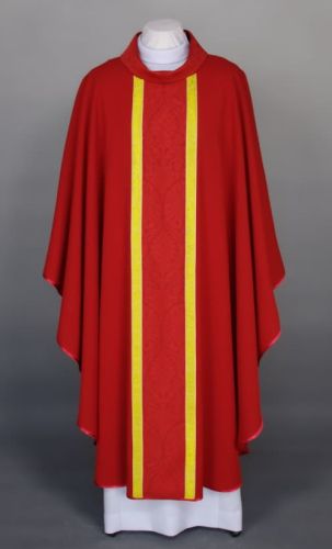 Ornat czerwony z pasem 1-192-22 e-religijne.pl