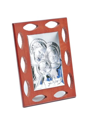 Obrazek srebrny Święta Rodzina - pamiątka chrztu św./ I Komunii św / ślubu e-religijne.pl