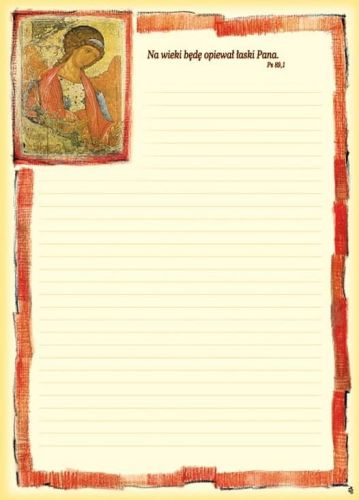 Papeteria religijna A5 - Na wieki będę opiewał łaski Pana
