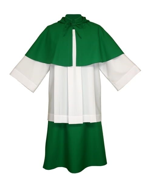 Strój ministrancki dwuczęściowy zielony e-religijne.pl