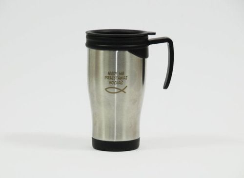 Kubek termiczny z emblematem ryby e-religijne.pl