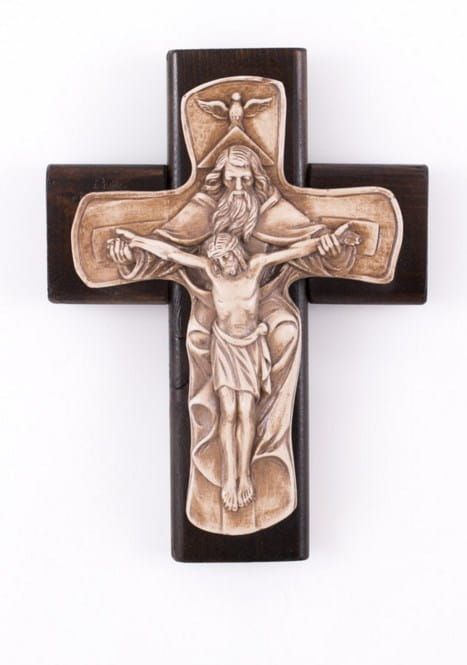 SKLEP - DEWOCJONALIA - KRZYŻE WISZĄCE - Krzyż wiszący TRÓJCA ŚWIĘTA - 22 cm NAJWIĘKSZY WYBÓR DEWOCJONALIÓW - SZYBKA WYSYŁKA e-religijne.pl
