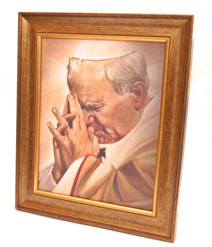 Obraz bł. Jan Paweł II w drewnianej ramie e-religijne.pl