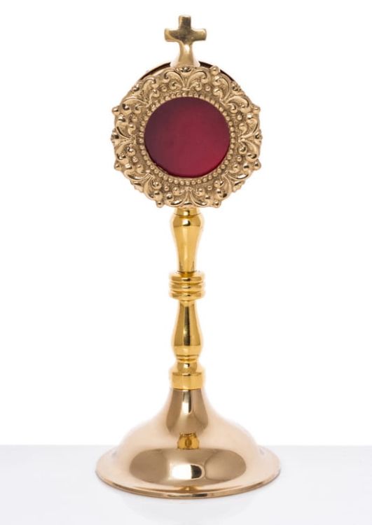 Sklep artykuły liturgiczne - relikwiarze: Relikwiarz mosiężny MN-1006