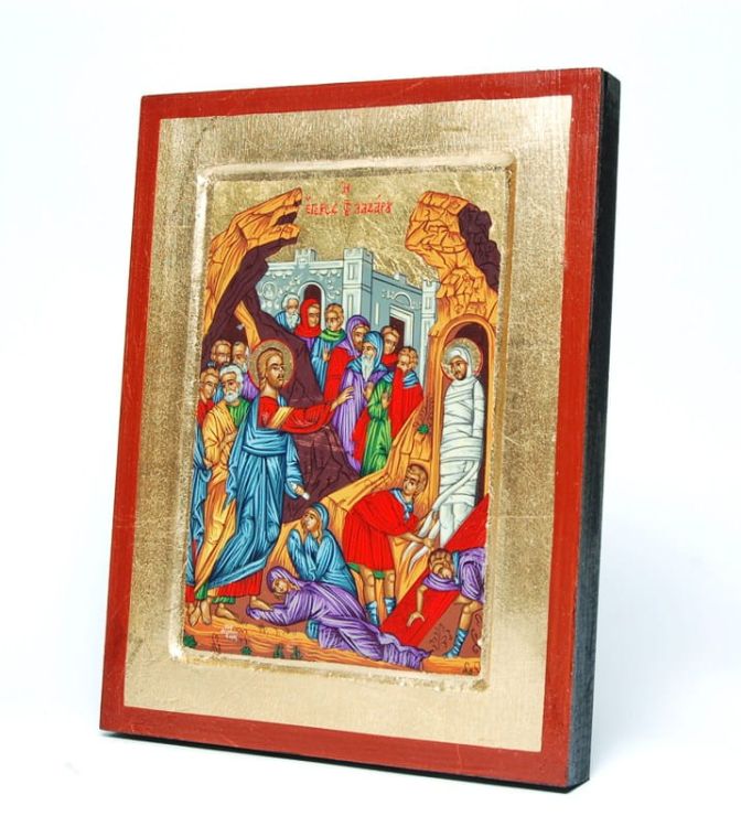 Ikona bizantyjska Wskrzeszenie Łazarza 18 x 24 e-religijne.pl