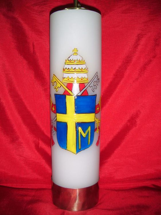 Świeca ołtarzowa na wkład olejowy ręcznie malowana OR21 e-religijne.pl