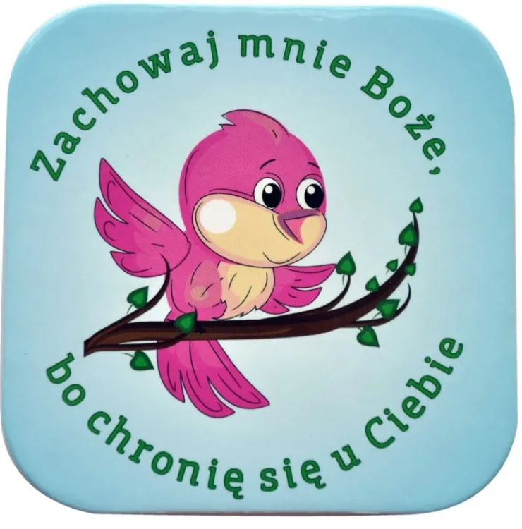 Podstawka korkowa z religijnym hasłem Zachowaj mnie Boże, bo chronię się u Ciebie e-religijne.pl