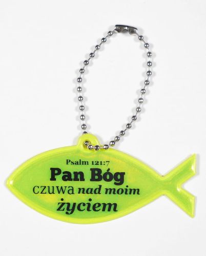 Zawieszka odblaskowa "Pan czuwa nad moim życiem" (Psalm 121) sklep chrześcijański e-religijne.pl