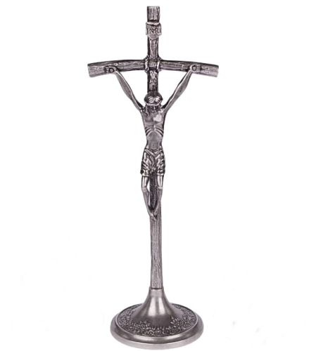 Krzyż metalowy stojący papieski 31 cm e-religijne.pl