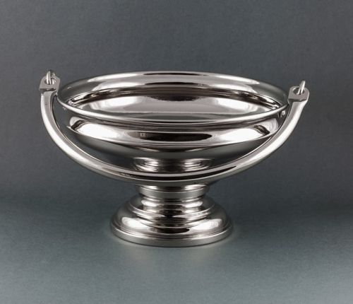 Kociołek na wodę święconą mosiężny niklowany wys. 12 cm e-religijne.pl