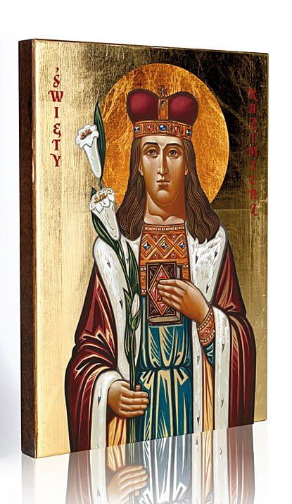 Ikona Świętego Kazimierza 12 x 16 księgarnia religijna - sklep chrześcijański z ikonami e-religijne.pl