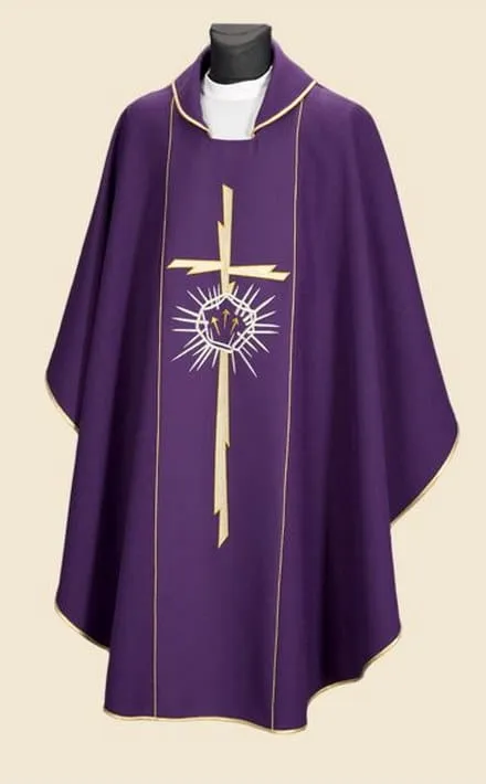 Ornat fioletowy haftowany K06 e-religijne.pl