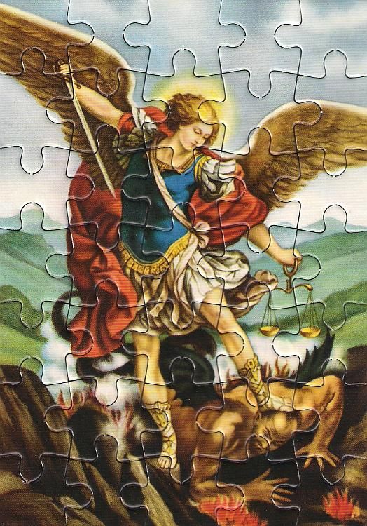 Puzzle religijne dla dzieci - Święty Michał Archanioł  e-religijne.pl