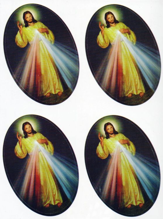 Naklejki religijne Jezus Miłosierny (20 sztuk) sklep chrześcijański e-religijne.pl
