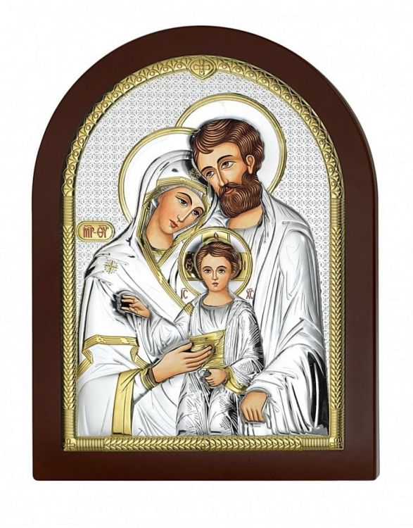 Ikona Świętej Rodziny srebrna 26 x 36 cm AE0801/6 sklep chrześcijański e-religijne.pl