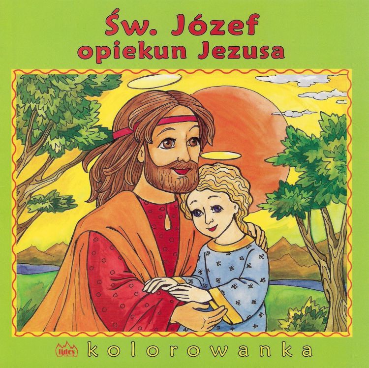 Święty Józef opiekun Jezusa - kolorowanka religijna e-religijne.pl