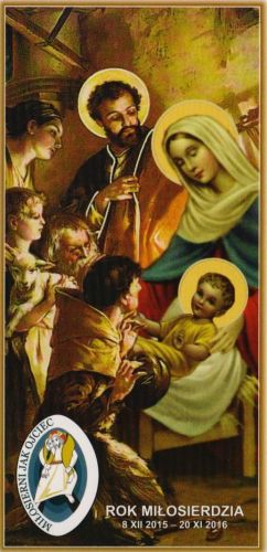 Obrazki kolędowe na Rok Miłosierdzia - wzór 3 pomoce duszpasterskie dla księdza sklep e-religijne.pl
