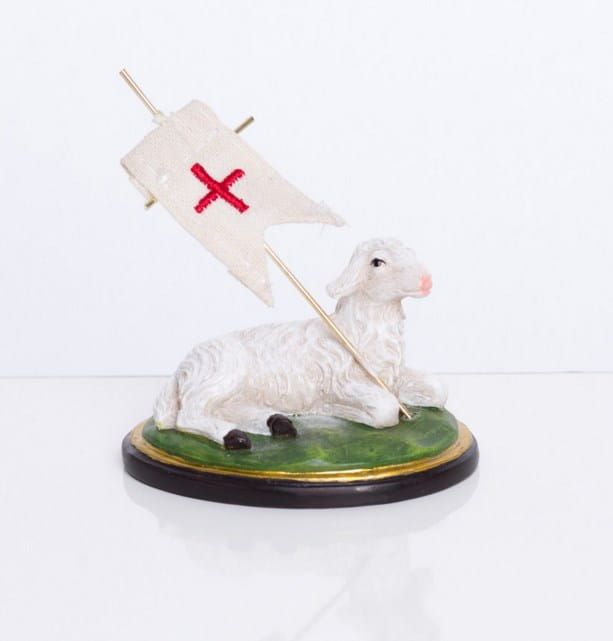 Baranek Wielkanocny leżący figurka JS93060A dewocjonalia sklep internetowy e-religijne.pl księgarnia. Artykuły liturgiczne, ozdoby świąteczne