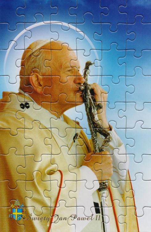 sklep e-religijne.pl: Religijne puzzle dla dzieci - Święty Jan Paweł II 13 x 20 księgarnia sklep z wydawnictwami katolickimi