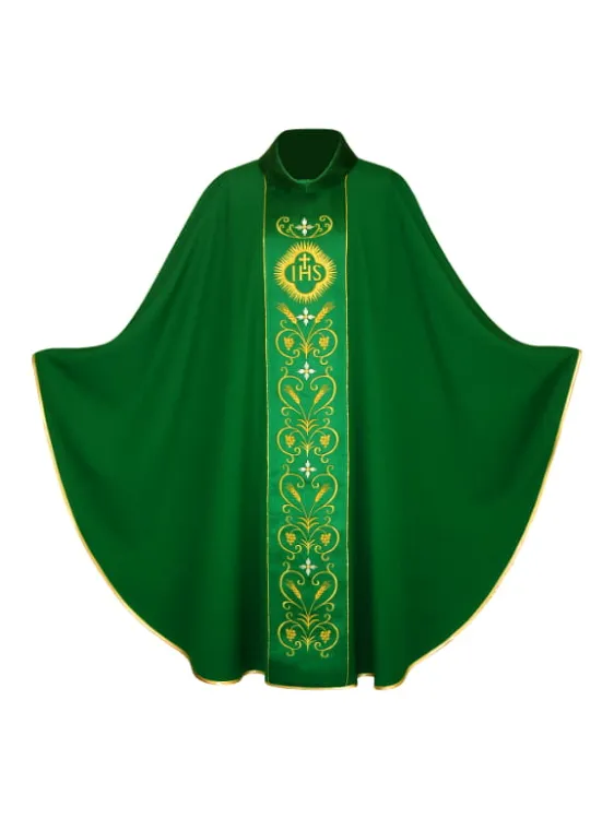 Ornat zielony z haftem 1-227-3 e-religijne.pl