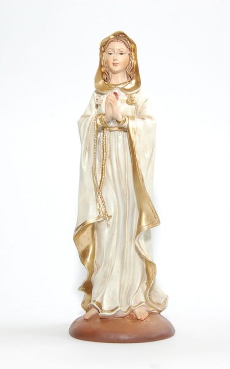 Matka Boża Róża Duchowna z Montichiari - figurka 12 cm, symbol Godziny Łaski