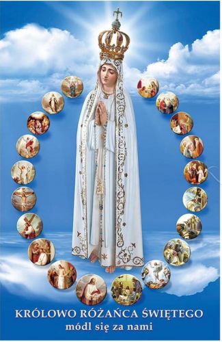 Obrazek Królowo Różańca Świętego ... - tajemnice różańcowe (100 szt.) sklep chrześcijański e-religijne.pl dewocjonalia pomoce duszpasterskie