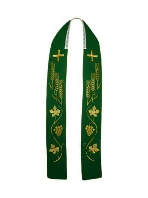 Stuła zielona haftowana 4-171-3 e-religijne.pl