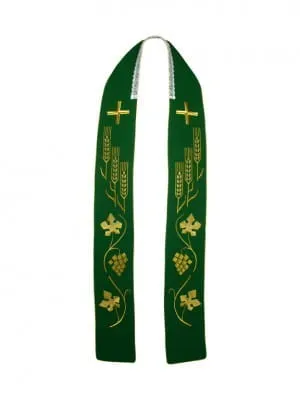 Stuła zielona haftowana 4-171-3 e-religijne.pl