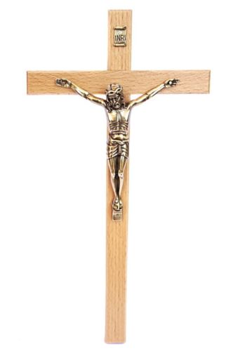 Krzyż drewniany do zawieszenia 01-441 jasny 27 cm e-religijne.pl