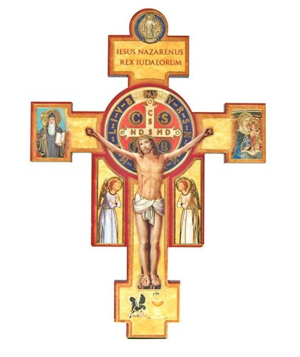Krzyż św. Benedykta wiszący SF453 10 x 16 e-religijne.pl