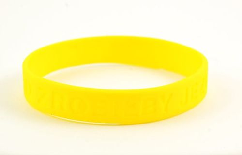 Bransoletka żelowa - Co zrobiłby Jezus? - WWDJ - żółta e-religijne.pl