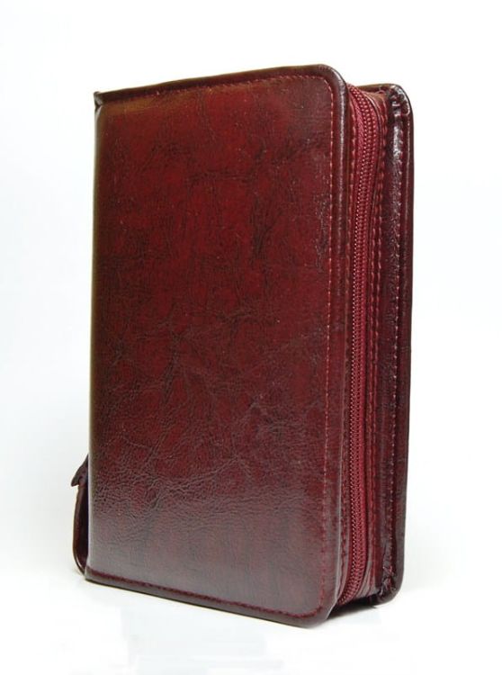 Okładka na brewiarz kapłański - skóra ekologiczna wiśniowa