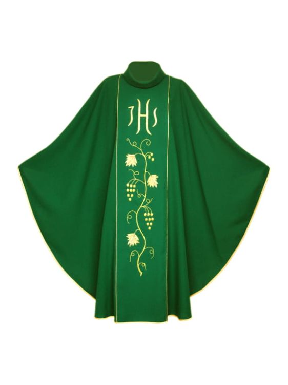 Ornat zielony ręcznie haftowany 1-021-3 e-religijne.pl