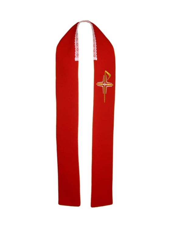 Stuła czerwona haftowana 4-133-2 e-religijne.pl