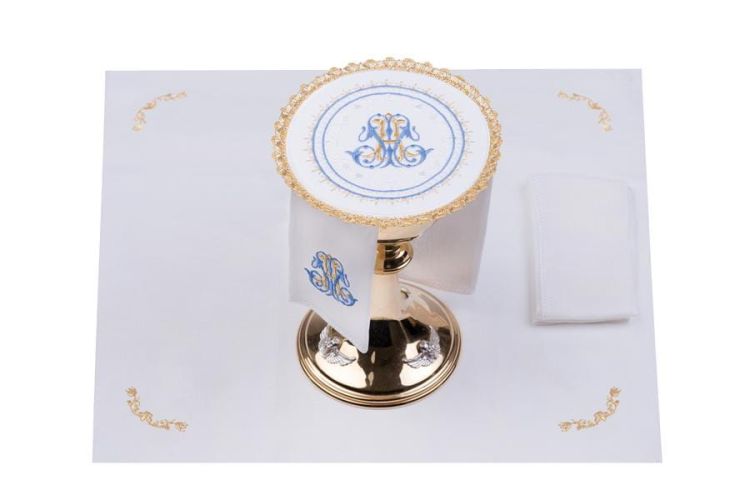 Liturgiczny komplet kielichowy z lnu 18-5007 sklep  liturgiczny dla parafii