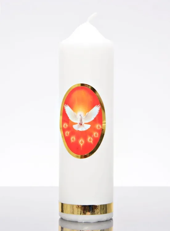 Świeca ołtarzowa samospalająca na bierzmowanie 20 cm / 6 cm